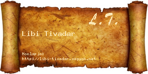 Libi Tivadar névjegykártya